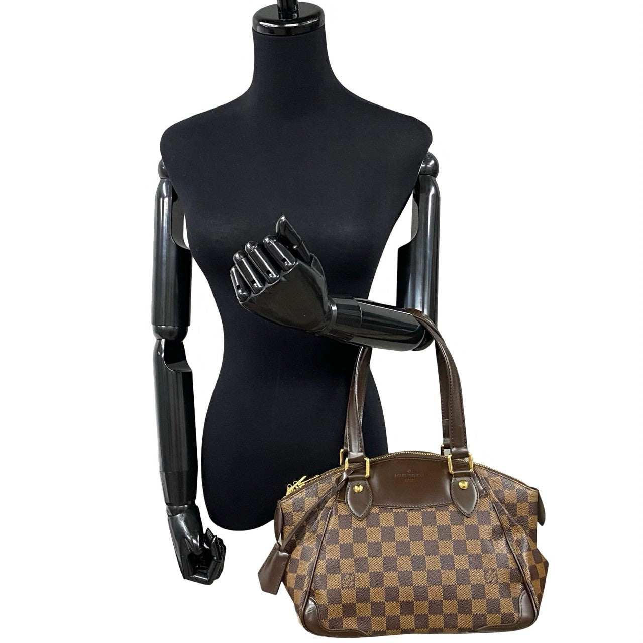 Louis Vuitton N41117 PVC Damier Verona PM Leather Brown Handbag