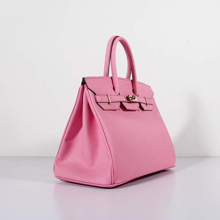 Hermes Luxury Cm Birkin Bag Epsom Leather Pink Travel Bag