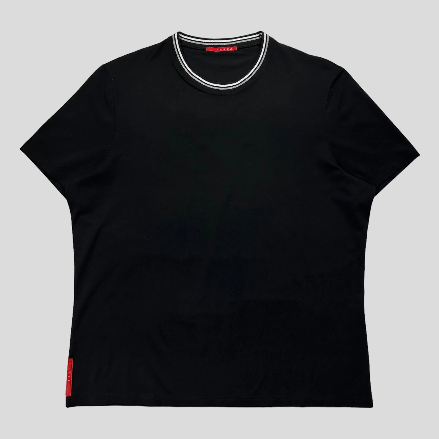 Prada Handbag Sport Tab Ringer T-shirt - L XL Red Jewelry