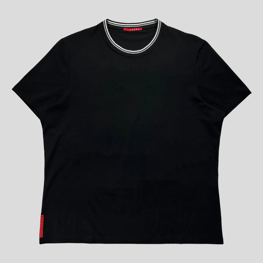 Prada Handbag Sport Tab Ringer T-shirt - L XL Red Jewelry