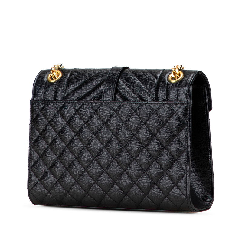 YSL Saint Laurent Envelope 2Way Bag Leather Travel Bag