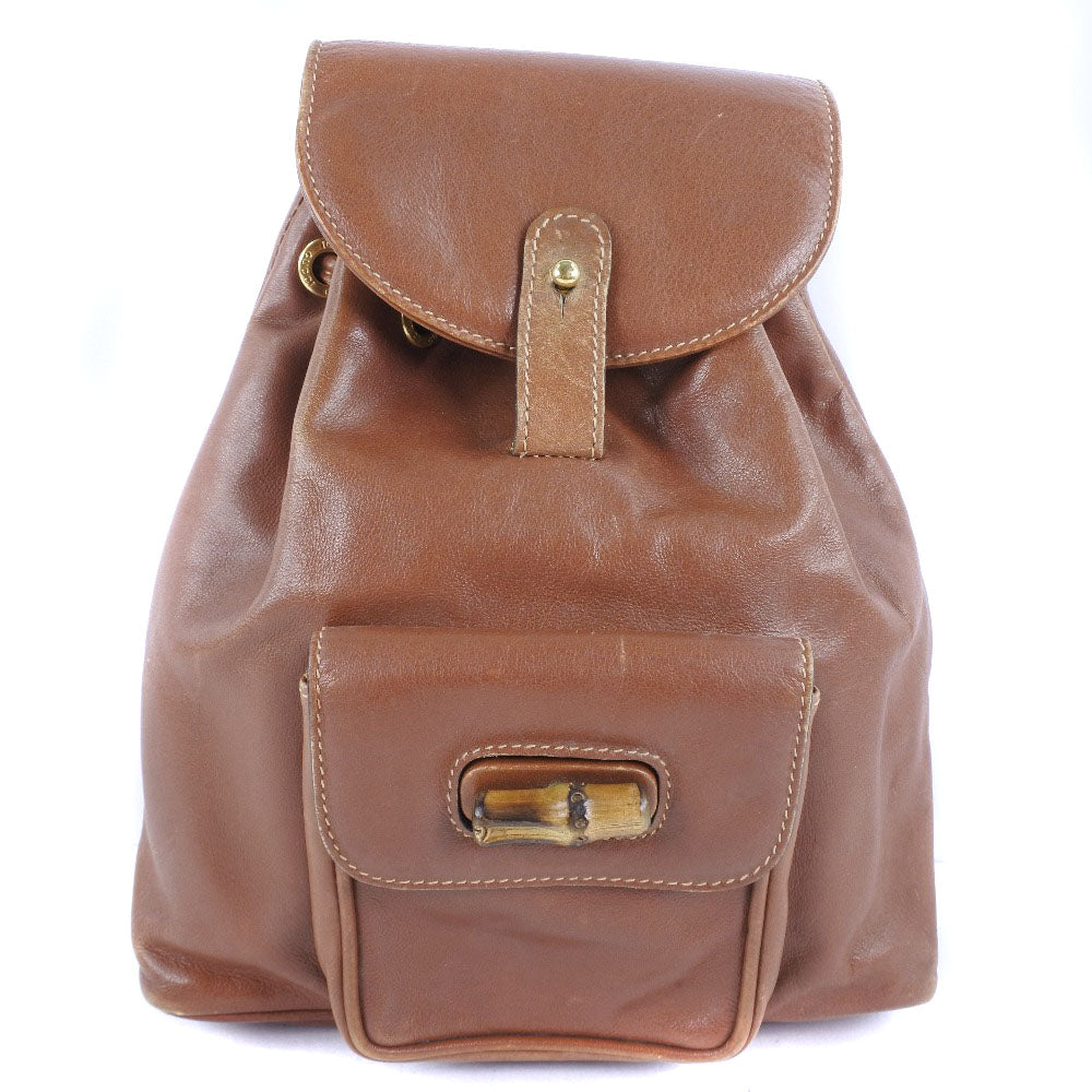 Gucci Backpack 003. . Bamboo Calfskin Brown