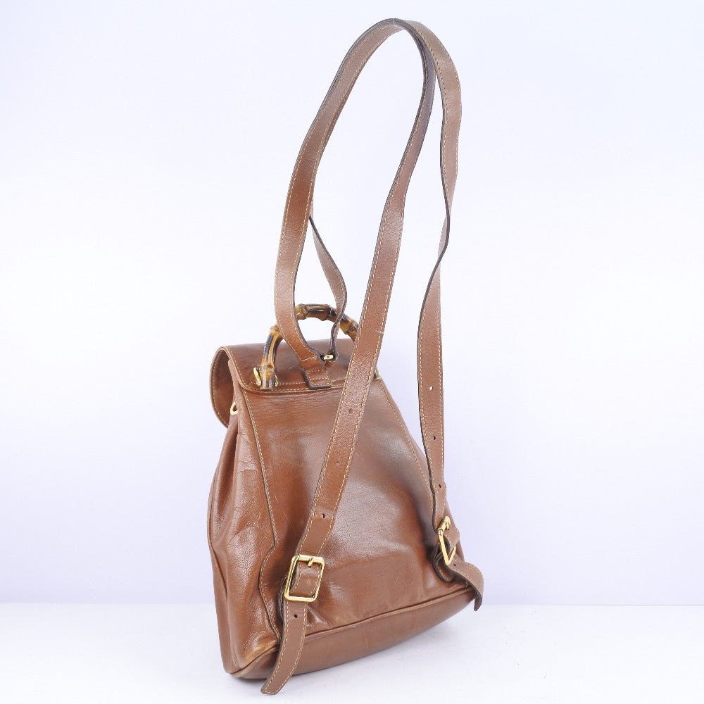 Gucci Backpack 003. . Bamboo Calfskin Brown