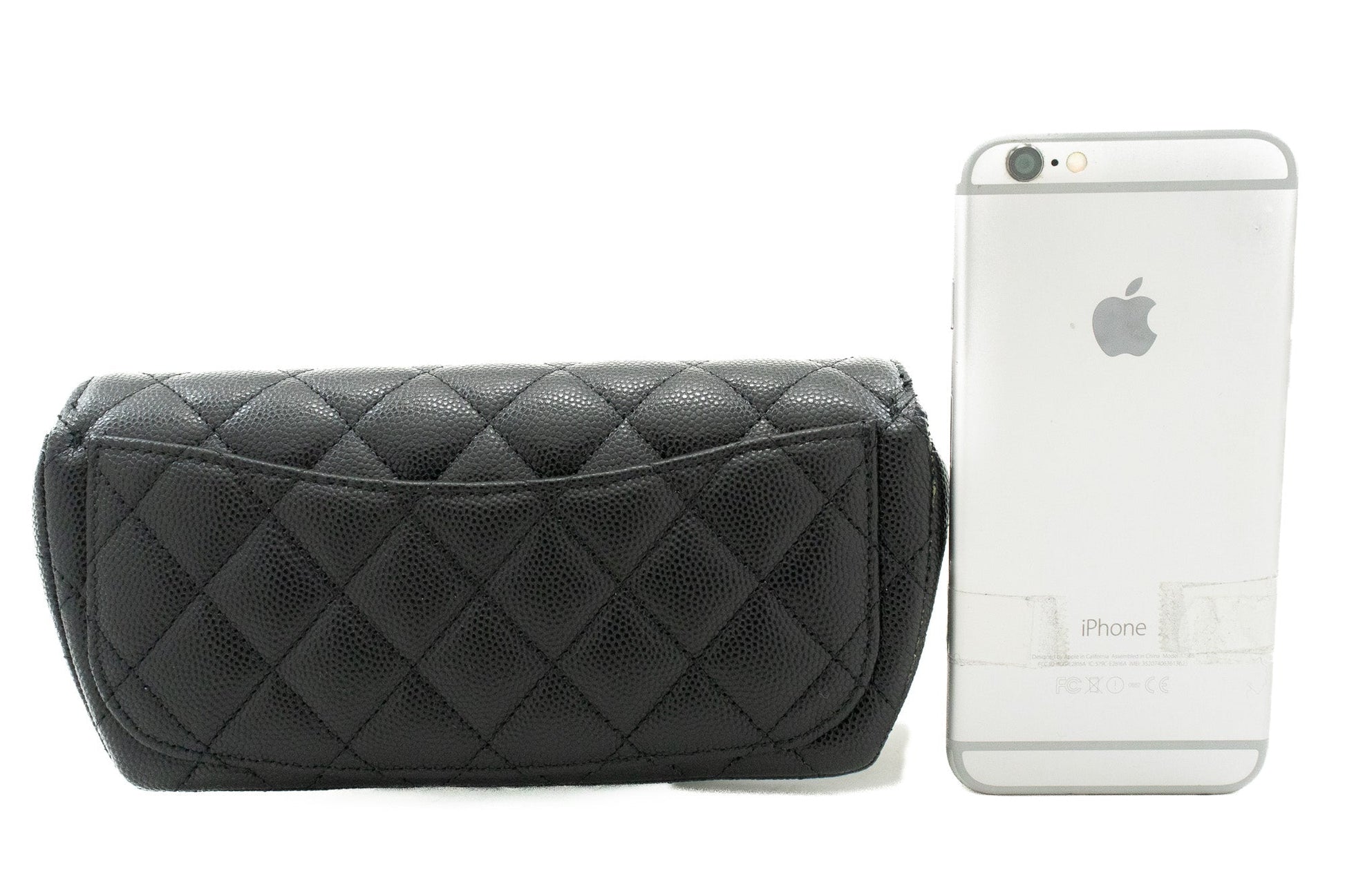 CHANEL New Phone Holder With Chain Bag Black Crossbody Clutch