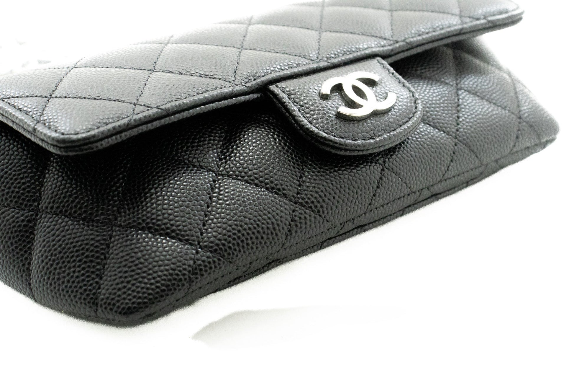 CHANEL New Phone Holder With Chain Bag Black Crossbody Clutch