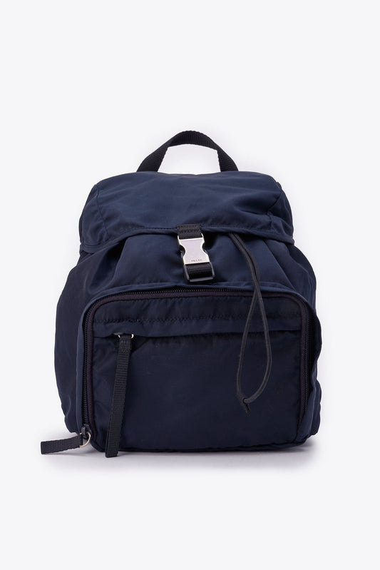 Prada Shoulder Bag Backpack Nylon Navy Small