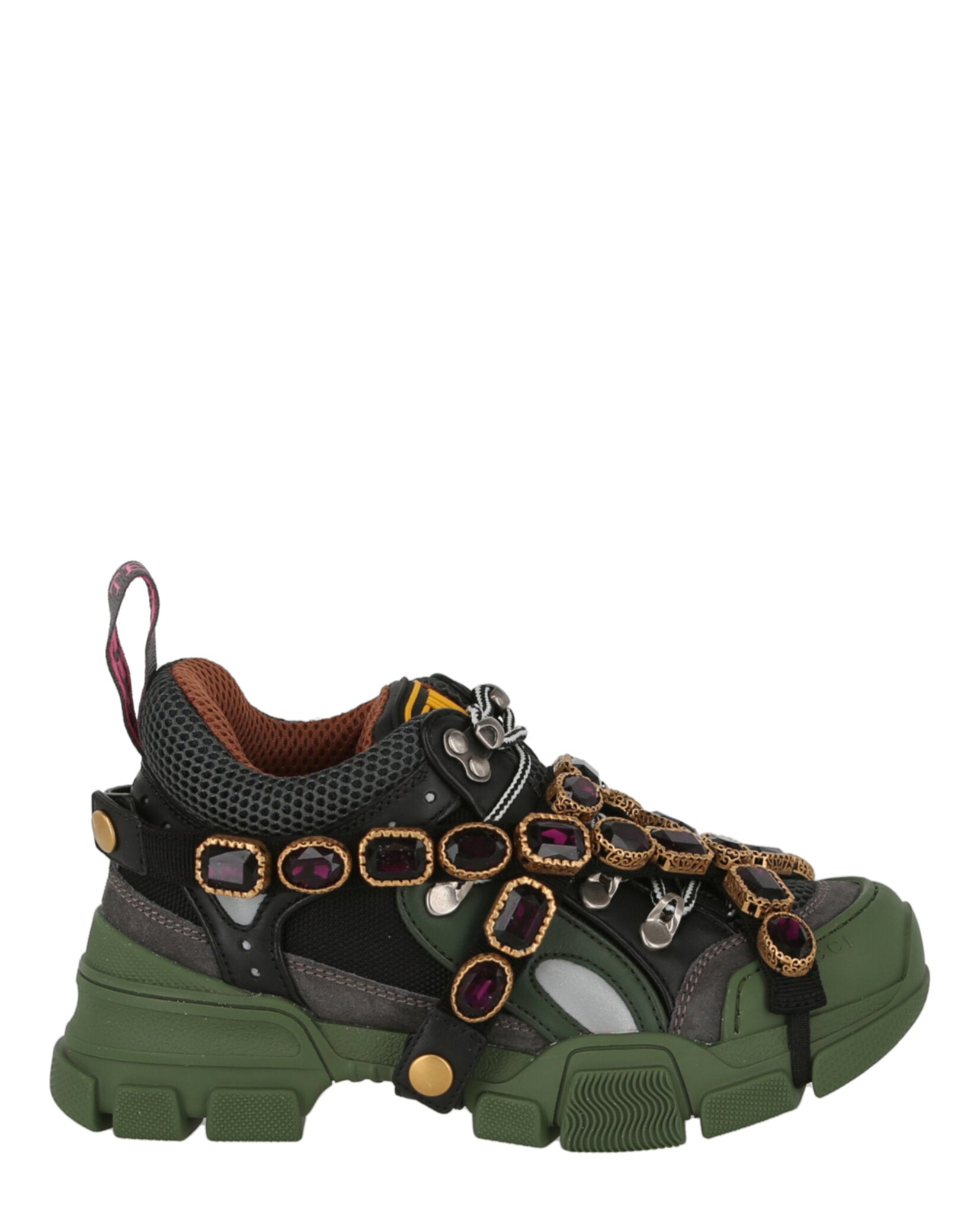 Gucci Womens Flashtrek Chunky Leather Sneakers