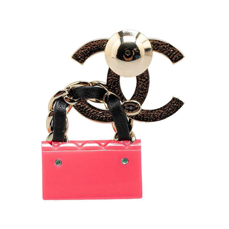Chanel Metal Coco Mark Matelasse Motif Brooch B23C Bag