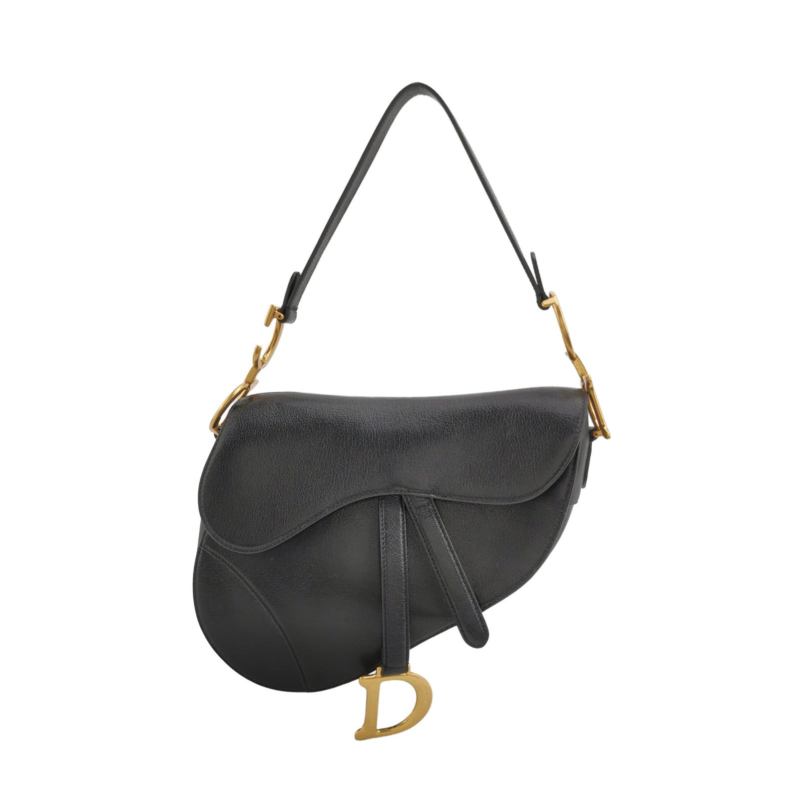 Dior Saddle Lambskin Bag Leather Black Travel Bag