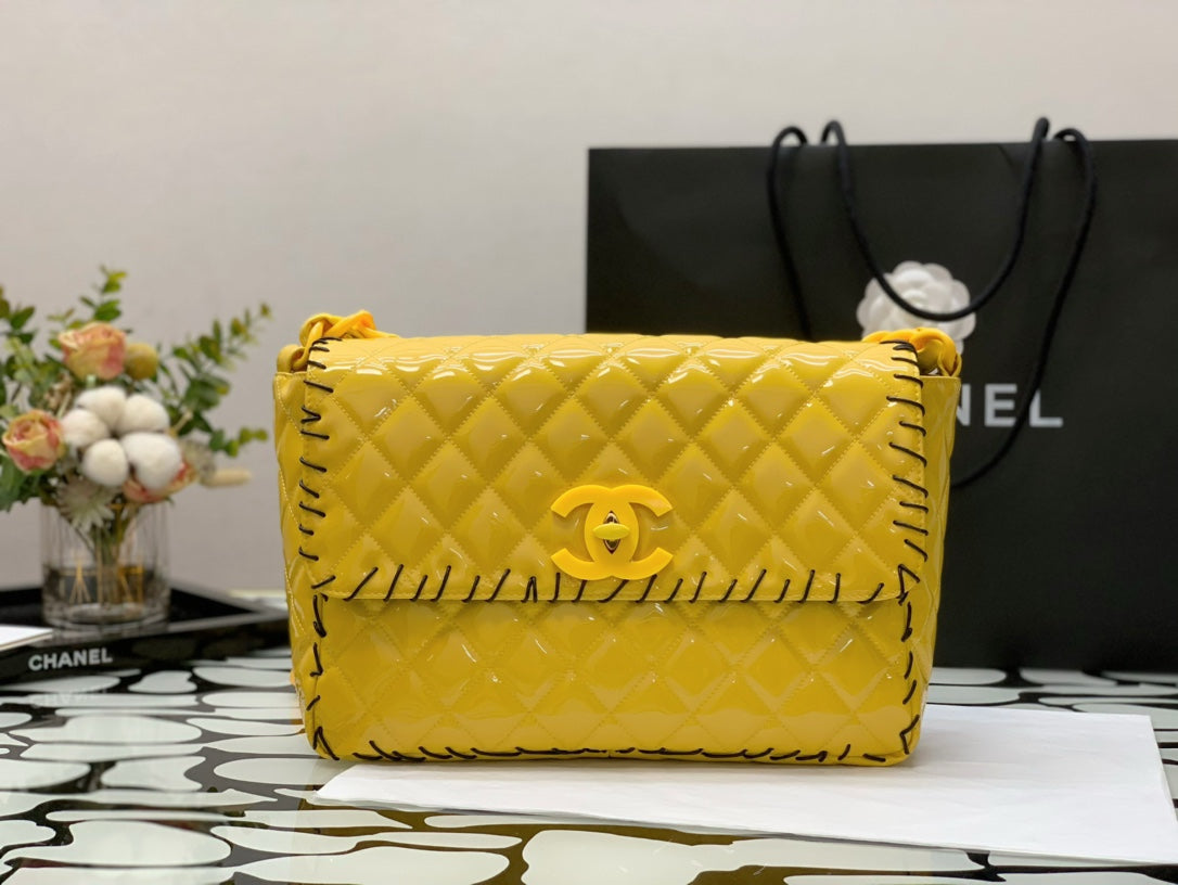 Chlvinyl Classic Yellow Shoulder Bag For Women