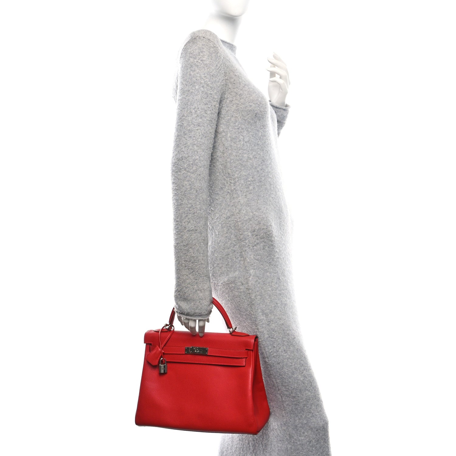 Hermes Epsom Kelly Retourne Rouge Vif Handbag Travel Bag Rouge Vif 1745869