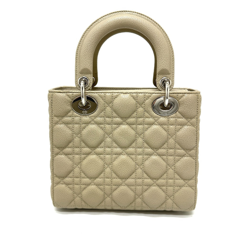 Dior Handbag Lady Canage Leather Beige Travel Bag