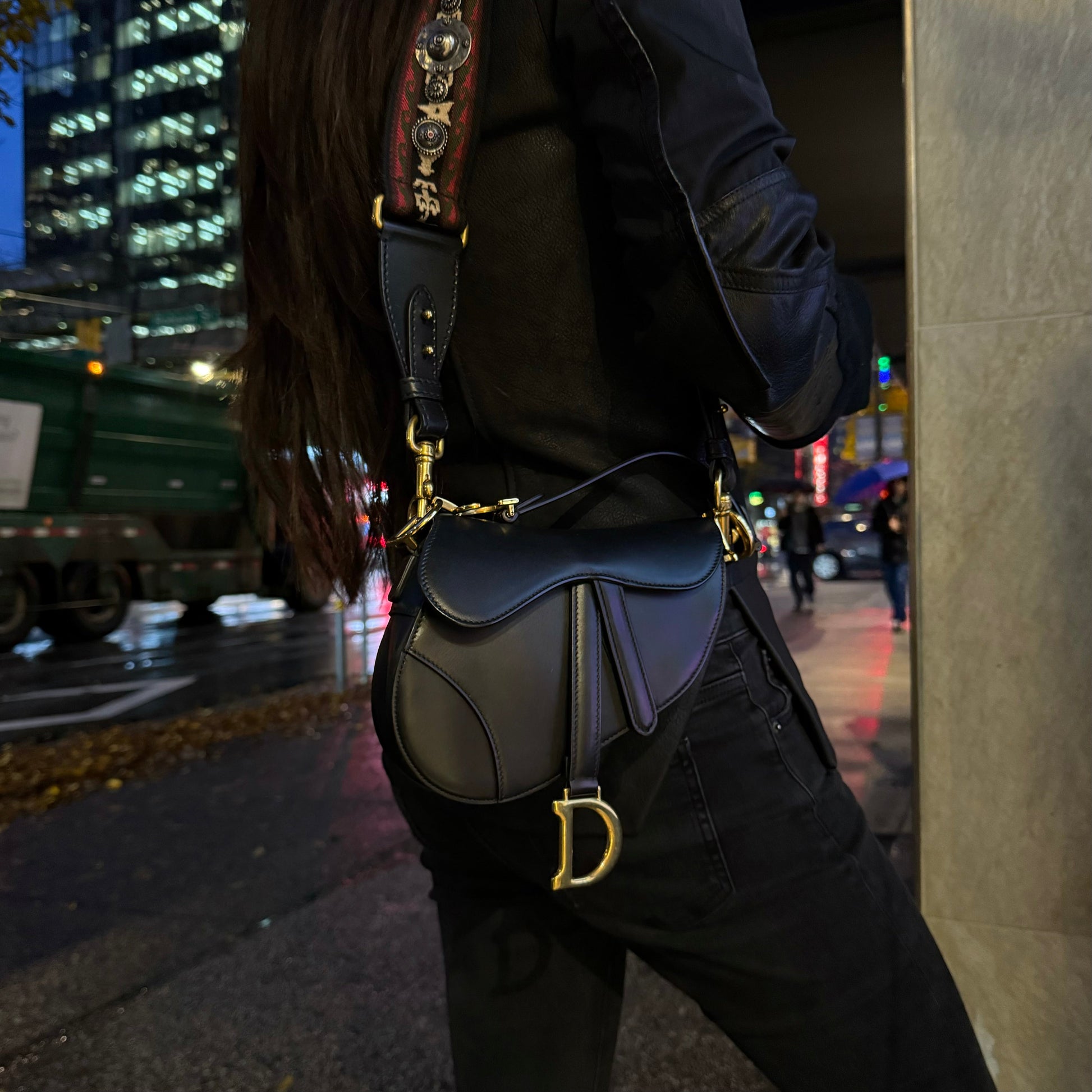 Dior Bag Christian Goat Saddle Bag TWS Leather Mini Mini Bag