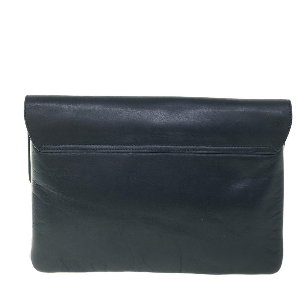 Luxury Horse Carriage Clutch Bag Navy Leather