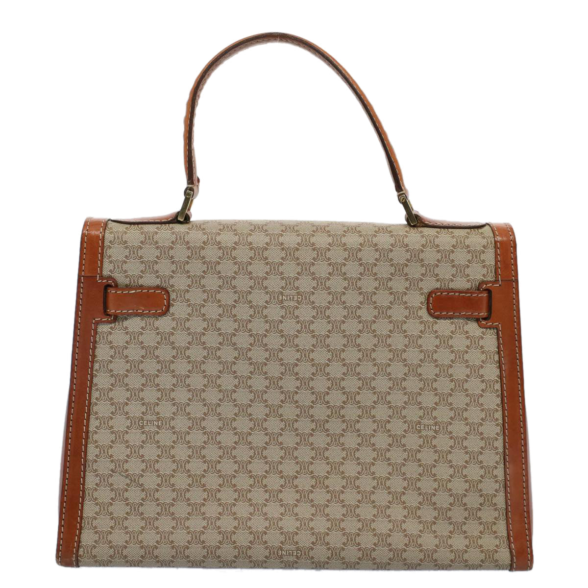 Luxury Macadam Hand Bag Pvc Beige Leather Canvas Travel Bag