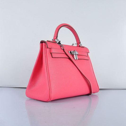 Hermes Luxury Kelly Cm Togo Handbag Lip Leather Pink Travel Bag