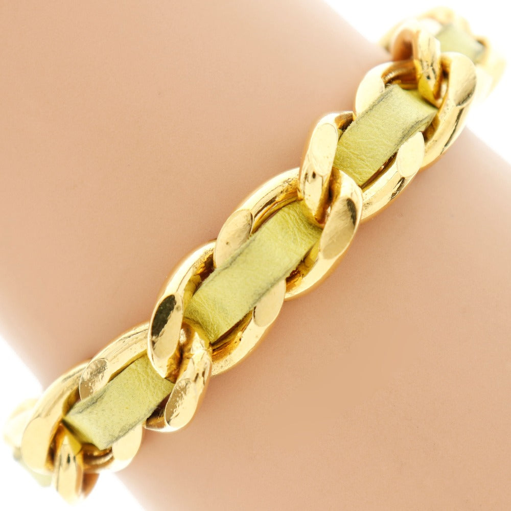 CHANEL bracelet Plated Gold , Leather Gold / yellow Women  