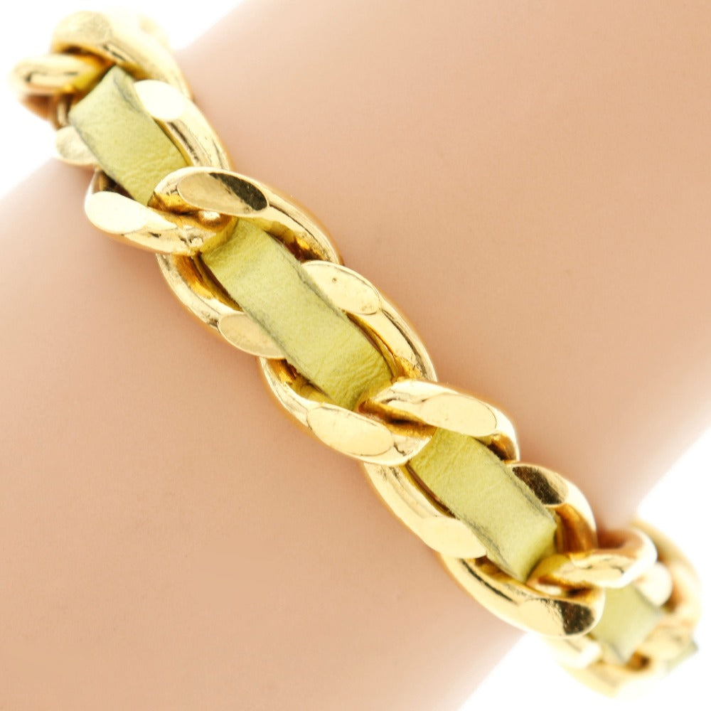 CHANEL bracelet Plated Gold , Leather Gold / yellow Women  