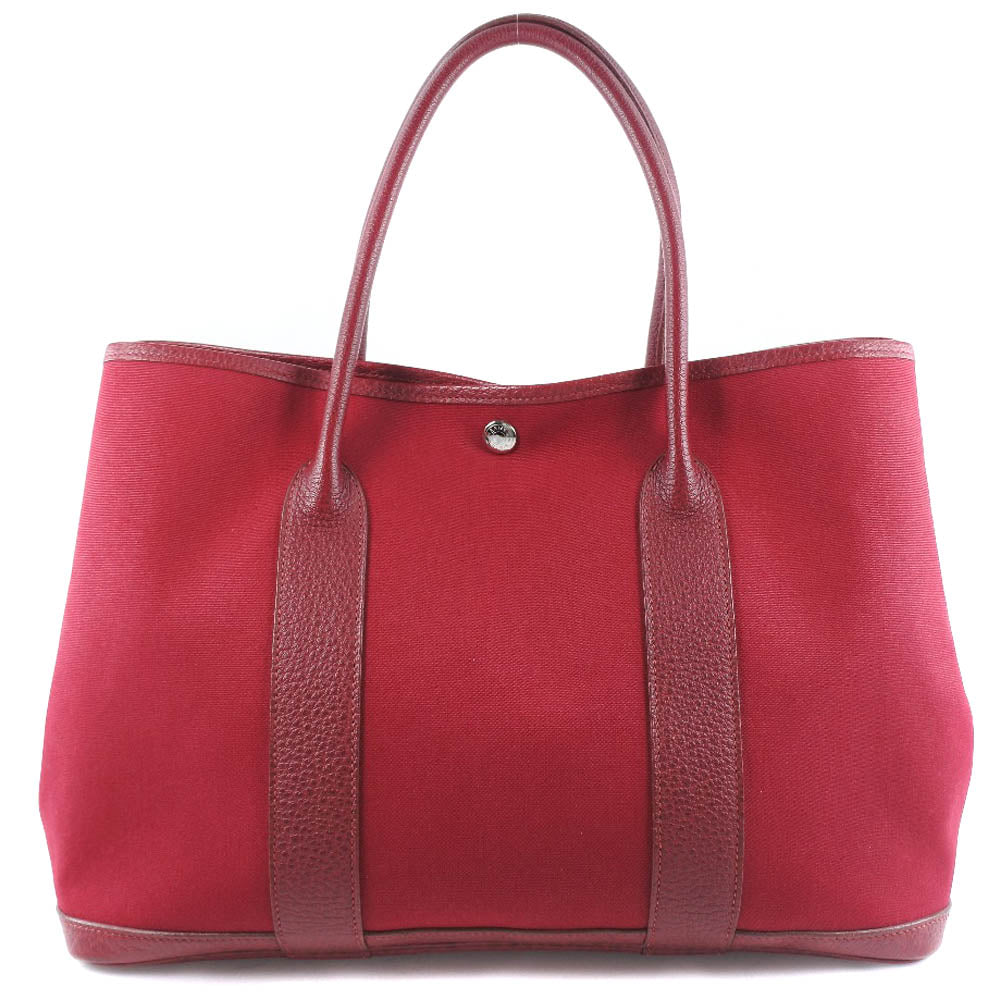 Hermes Handbag Towar Officier Garden Party Pm Women Red Travel Bag