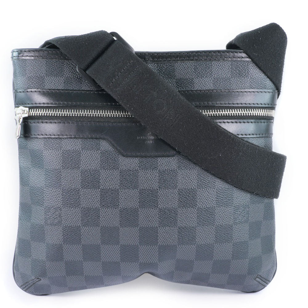 Louis Vuitton N58028 Damier Grafitto Tomas Canvas Black Shoulder Bag