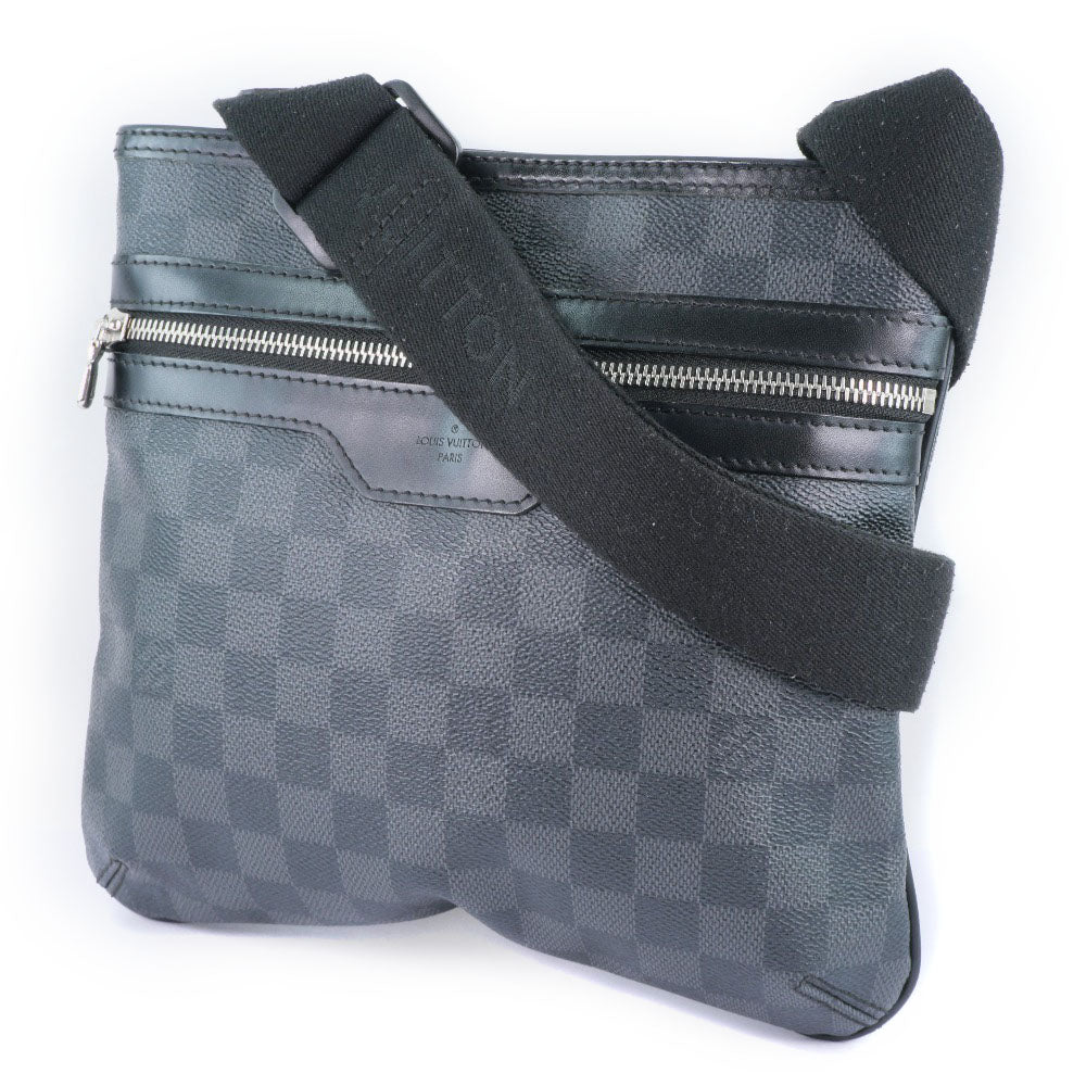 Louis Vuitton N58028 Damier Grafitto Tomas Canvas Black Shoulder Bag