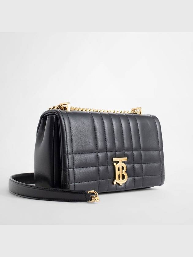 Burberry Luxury Lola Shoulder Bag Lambskin Quilted Black