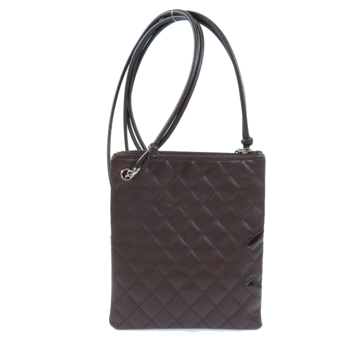 Chanel Cambon Line Coco Mark Hardware Shoulder Bag Silver