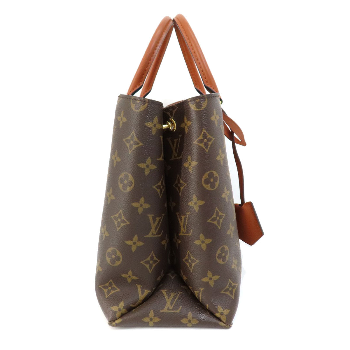 Louis Vuitton M43770 Flower Monogram Canvas Brown Tote Bag