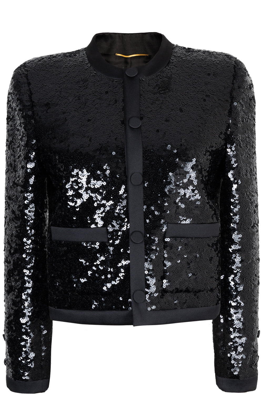 Sequin Blazer Jacket Black Handbag