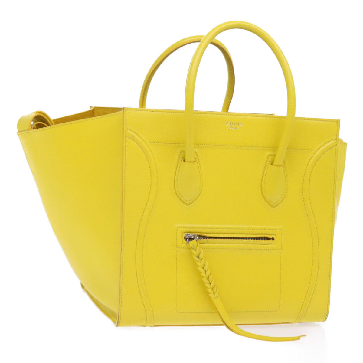 Luxury Gauge Phantom Hand Bag Yellow Leather Travel Bag
