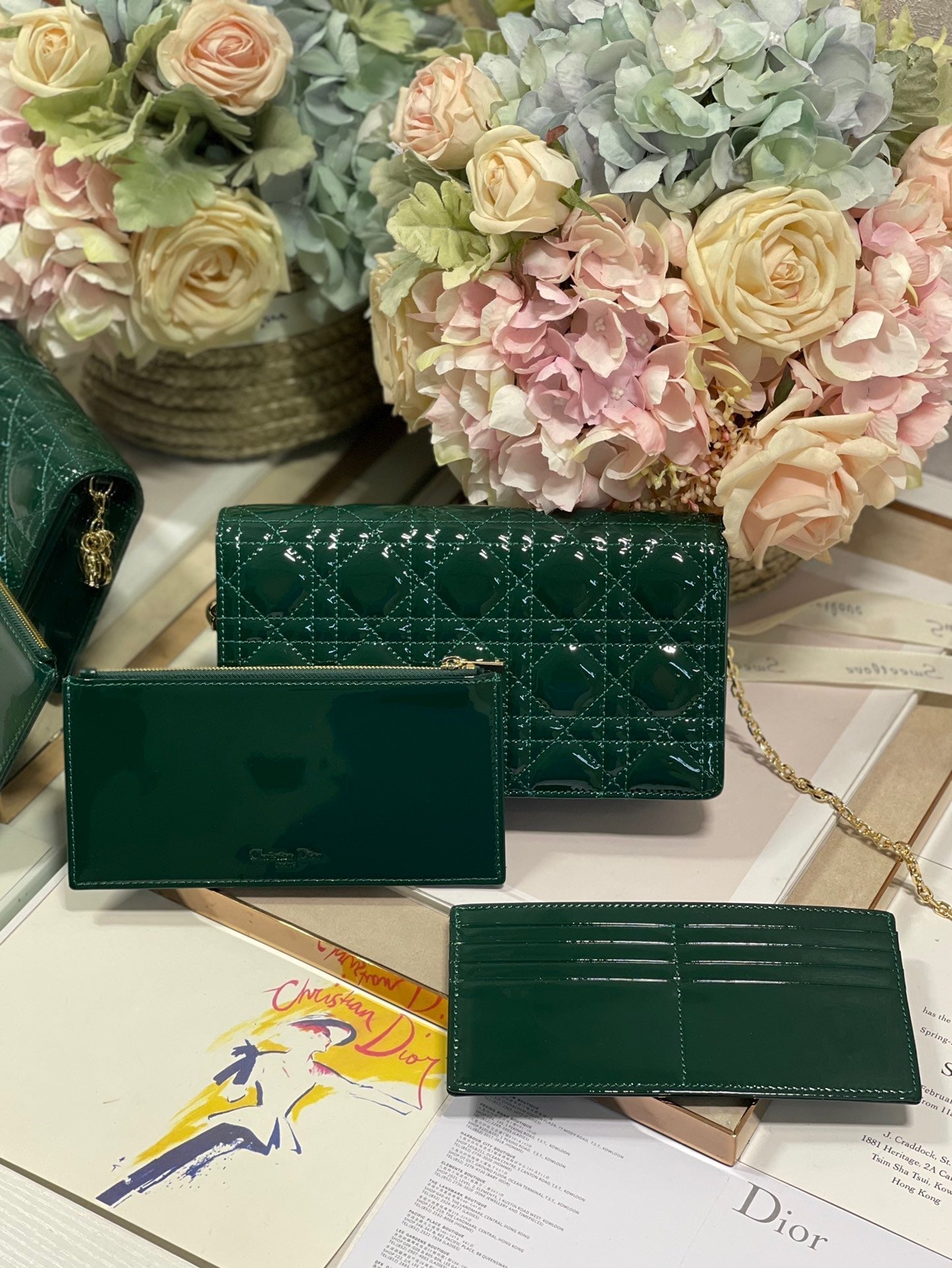 Lady Pouch Cd Green Travel Bag