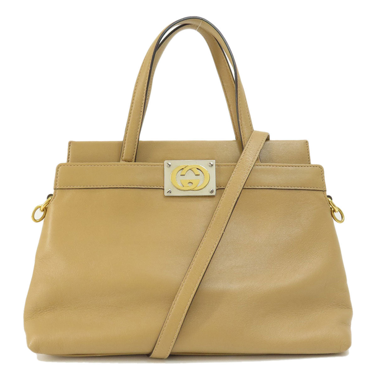 Gucci 2WAY Leather Brown Handbag