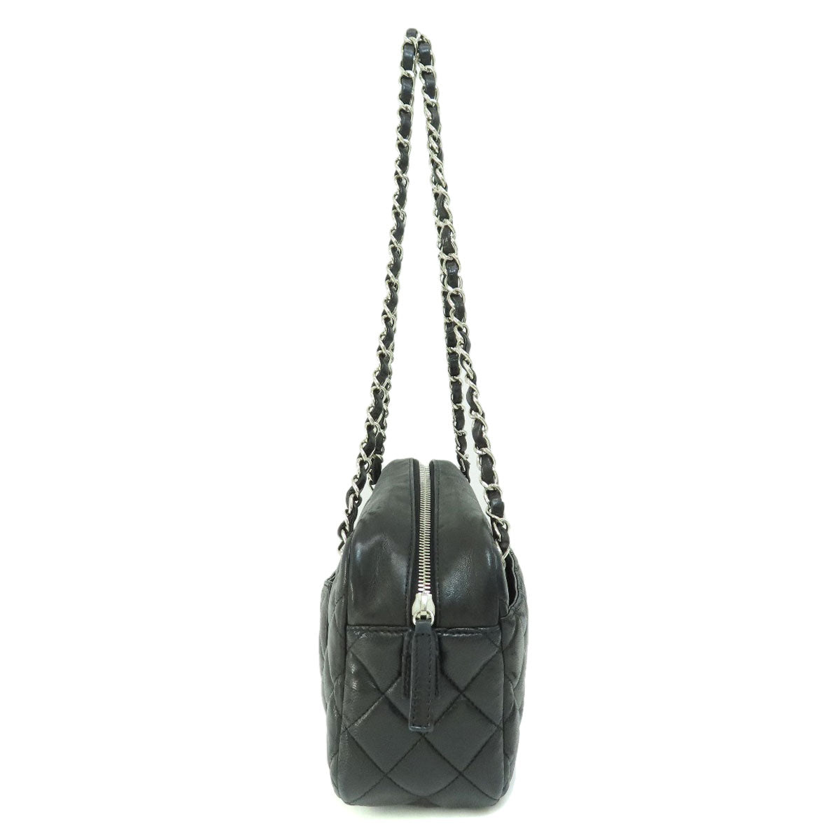 Chanel Coco Mark Hardware Handbag Lambskin Matelasse Silver Lambskin 1