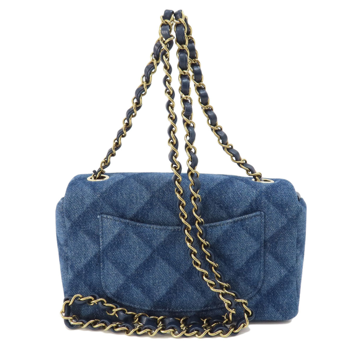 Chanel denim ChainShoulder COCO Mark Blue Gold Shoulder Bag
