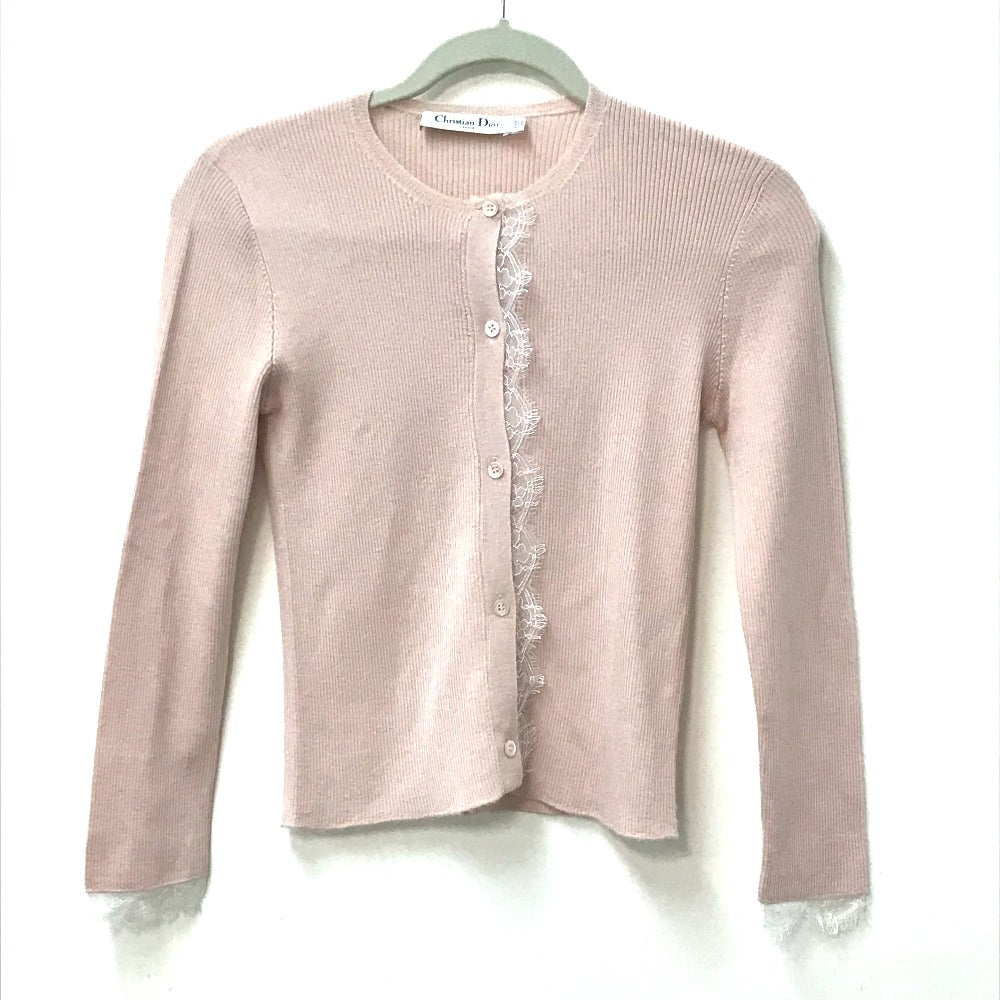 Dior Cardigan Cashmere, Silk Lace Knit Women I Pink Travel Bag