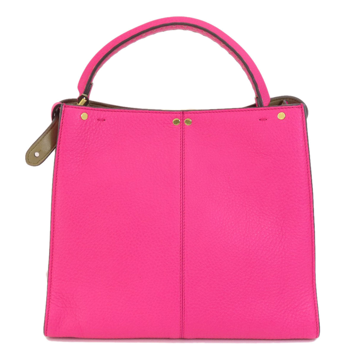 Fendi Handbag Calfskin Peekaboo Rite 2Way Pink Travel Bag