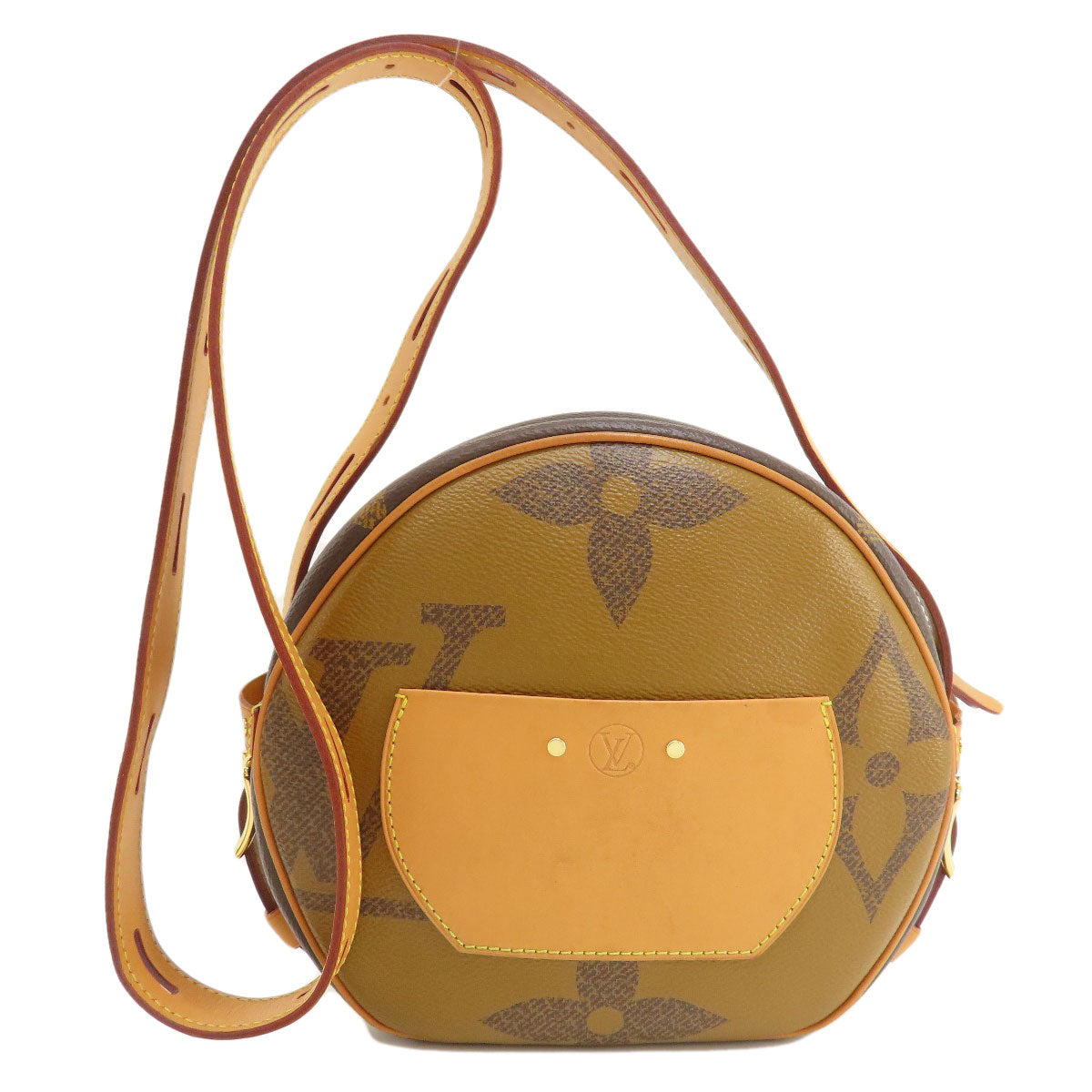 Louis Vuitton M44604 Giant Bowt Chapot Supreme Monogram Canvas Brown Shoulder Bag