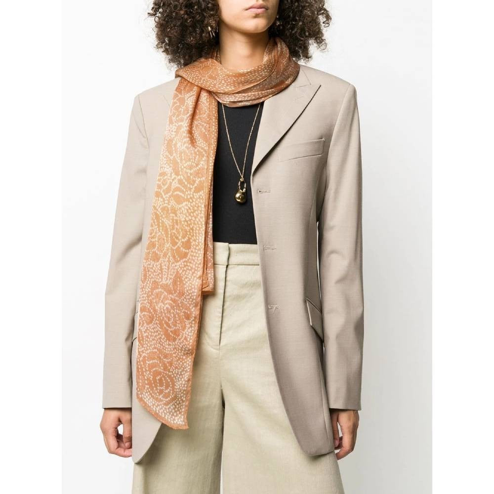 Chanel Chanel Salmon Pink Silk Scarf