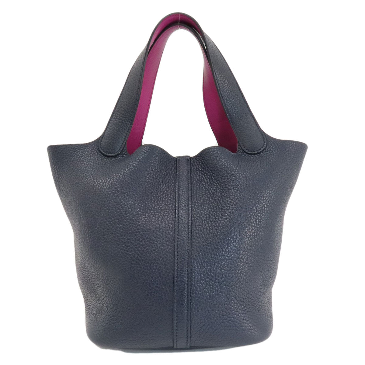 Hermes Handbag Taurillon Clemence Picotin Lock Eclat Mm Nuit Blue Purple Travel Bag