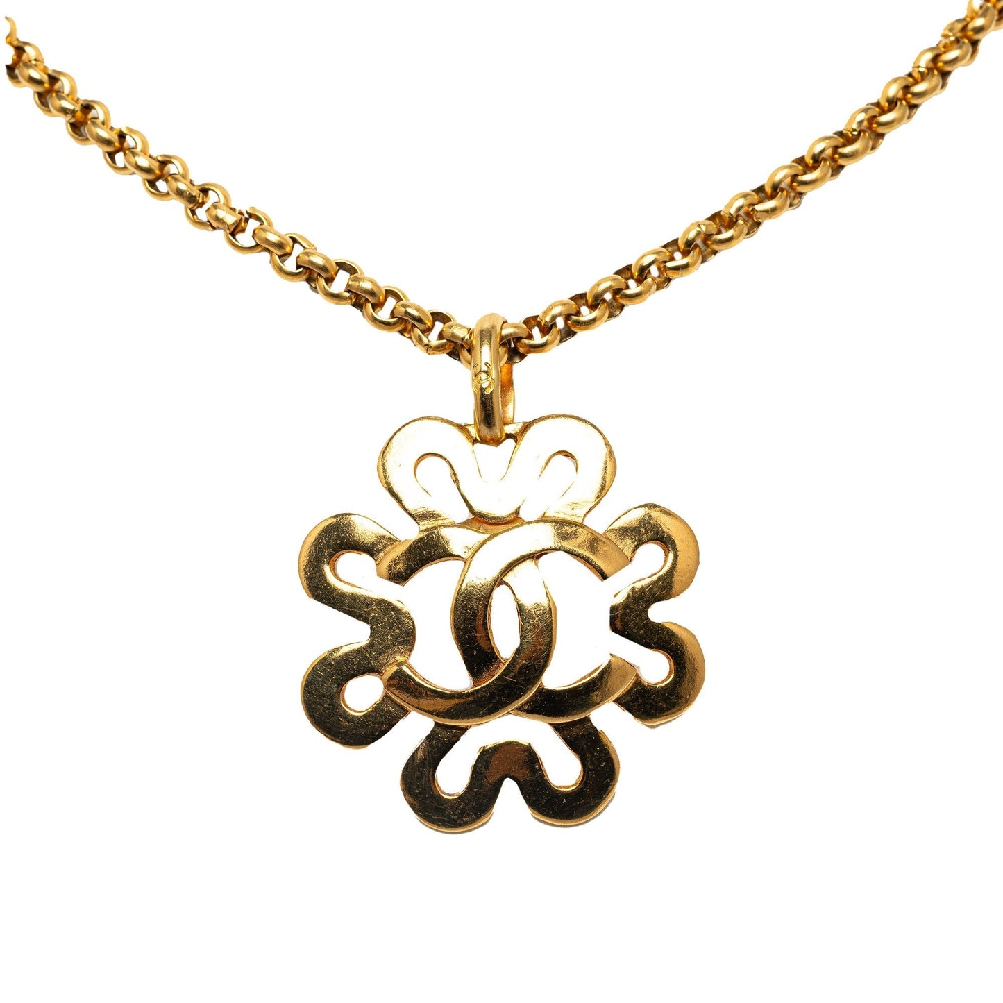 CHANEL CC Pendant Necklace Costume Necklace