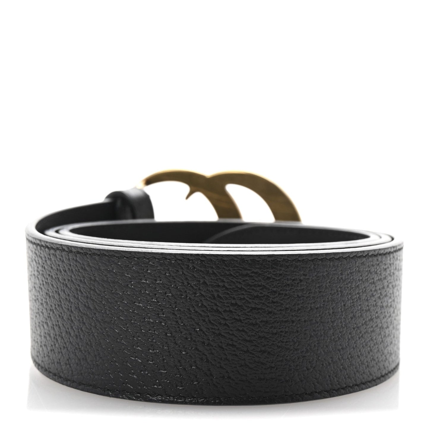 Gucci Textured Calfskin Double G 40mm Belt 85 34 Black