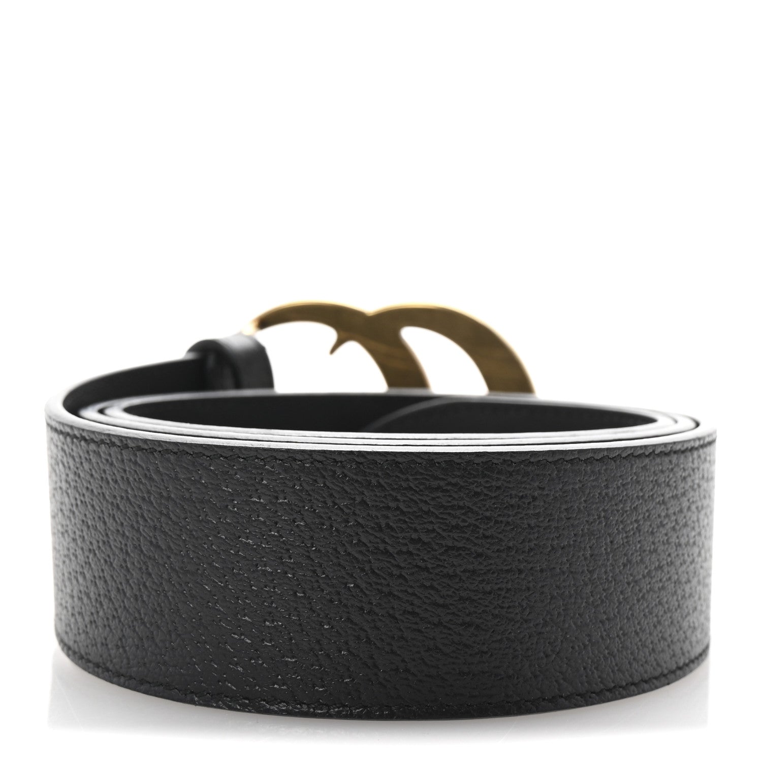Gucci Textured Calfskin Double G 40mm Belt 85 34 Black