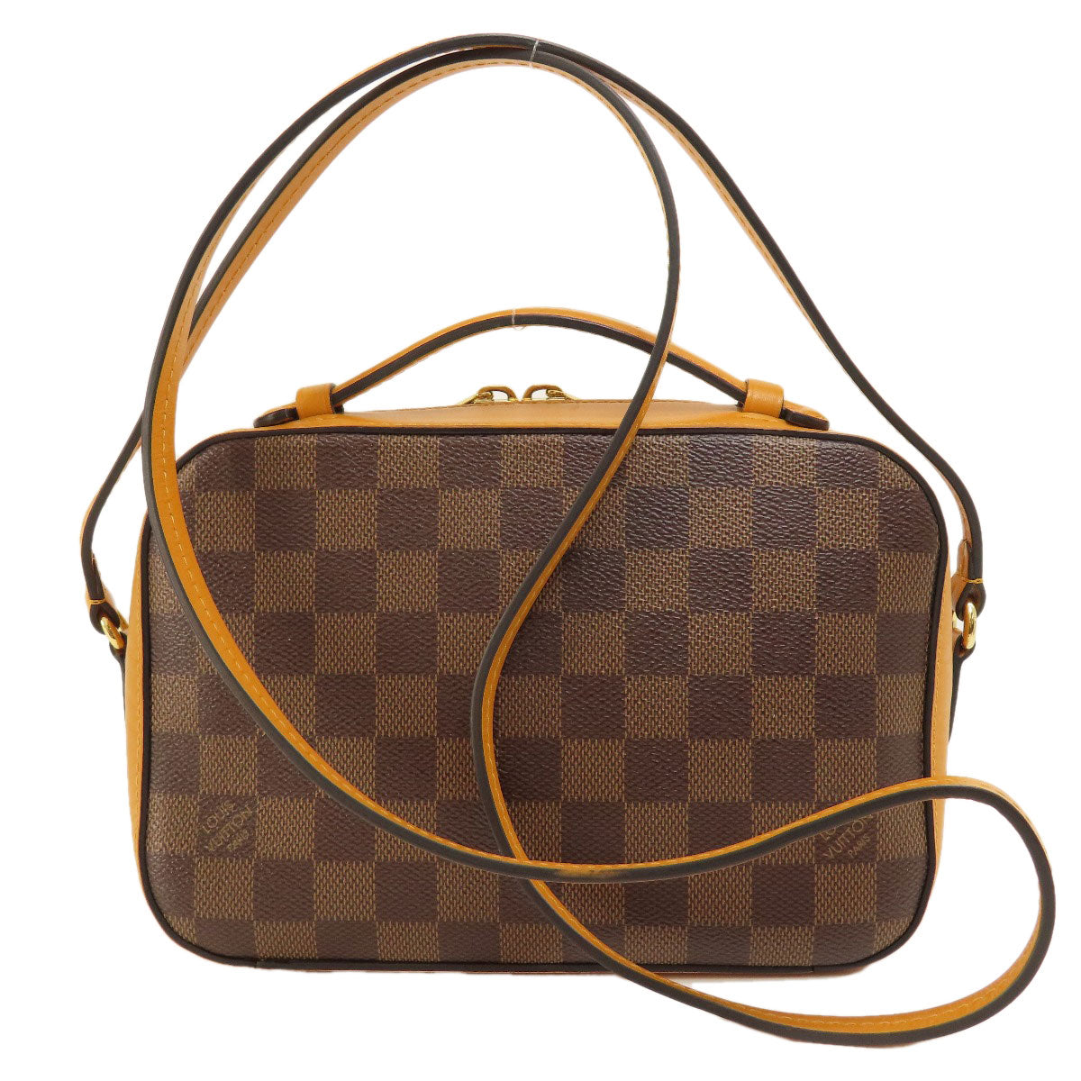Louis Vuitton N40178 Damier Santa Monica Saffron Canvas Brown Shoulder Bag