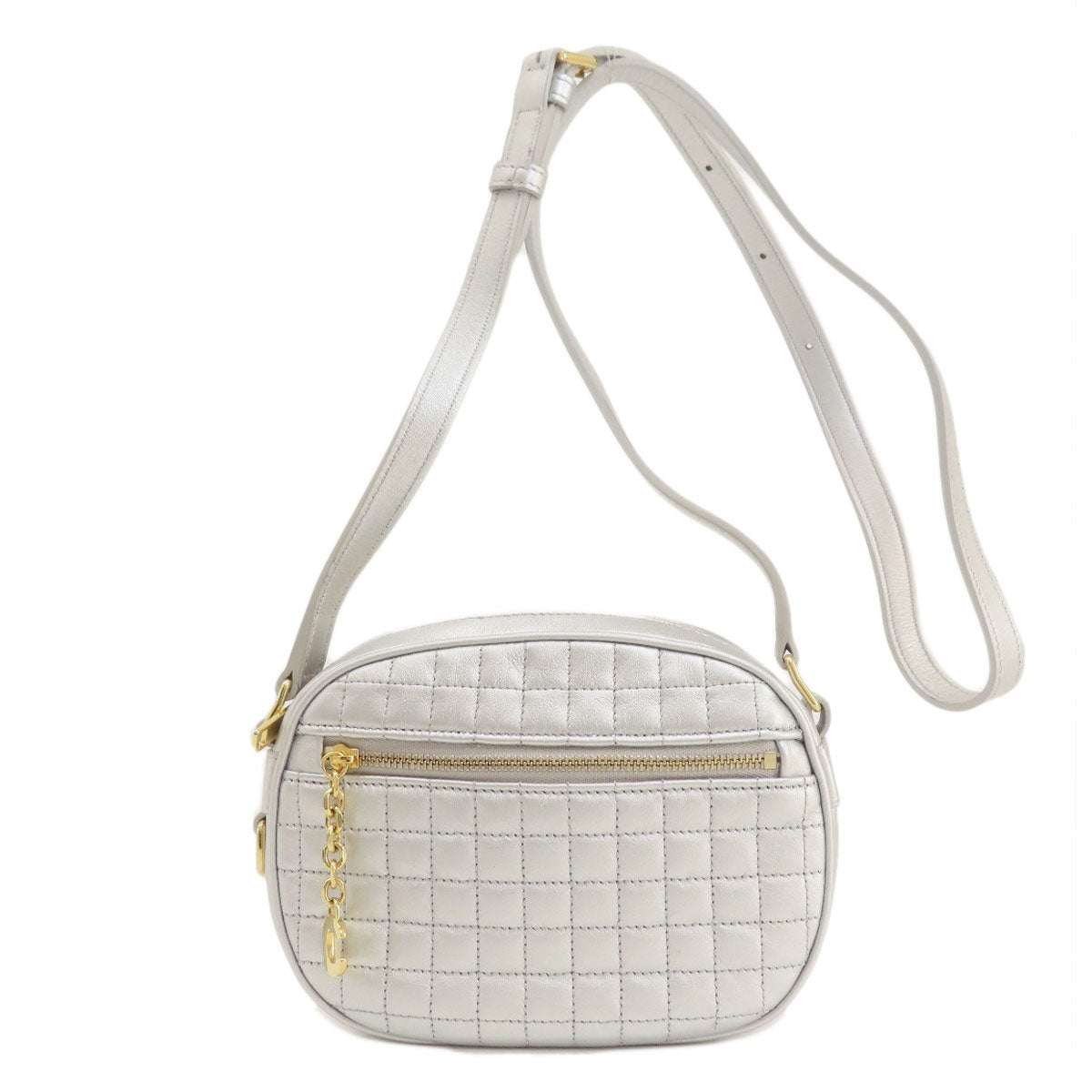 Shoulder Bag Long Shoulder Women Leather Silver