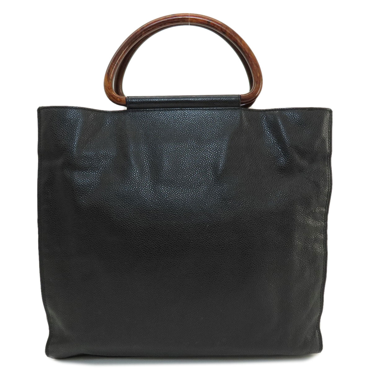 Chanel Grained Calfskin Skin COCO Mark Black Tote Bag