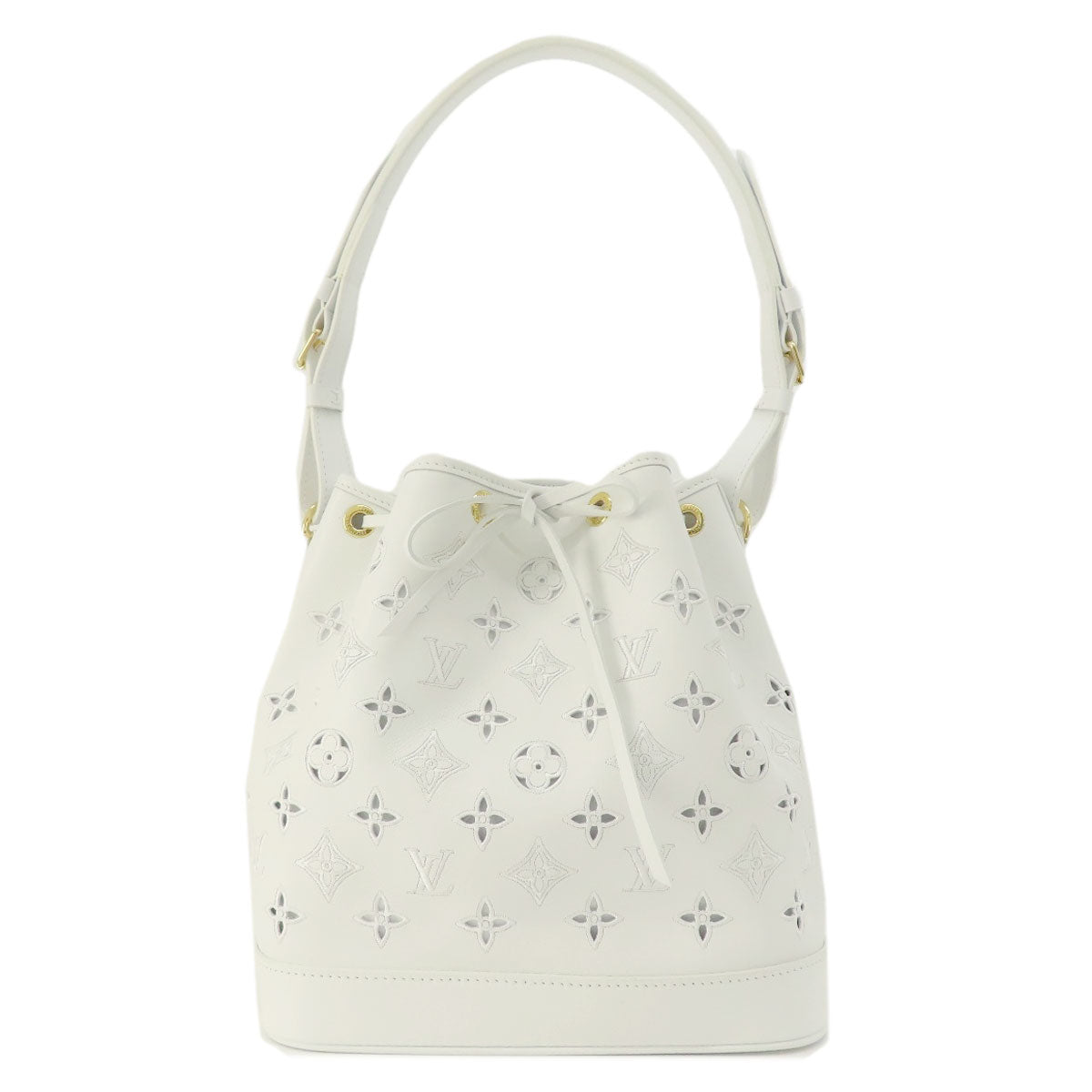 Louis Vuitton M20740 Noe PM Broderie Angler Leather White Shoulder Bag