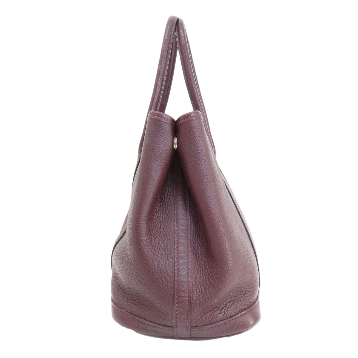 Hermes Handbag Taurillon Clemence Garden Party Tpm Bordeaux Silvermetal Red Travel Bag