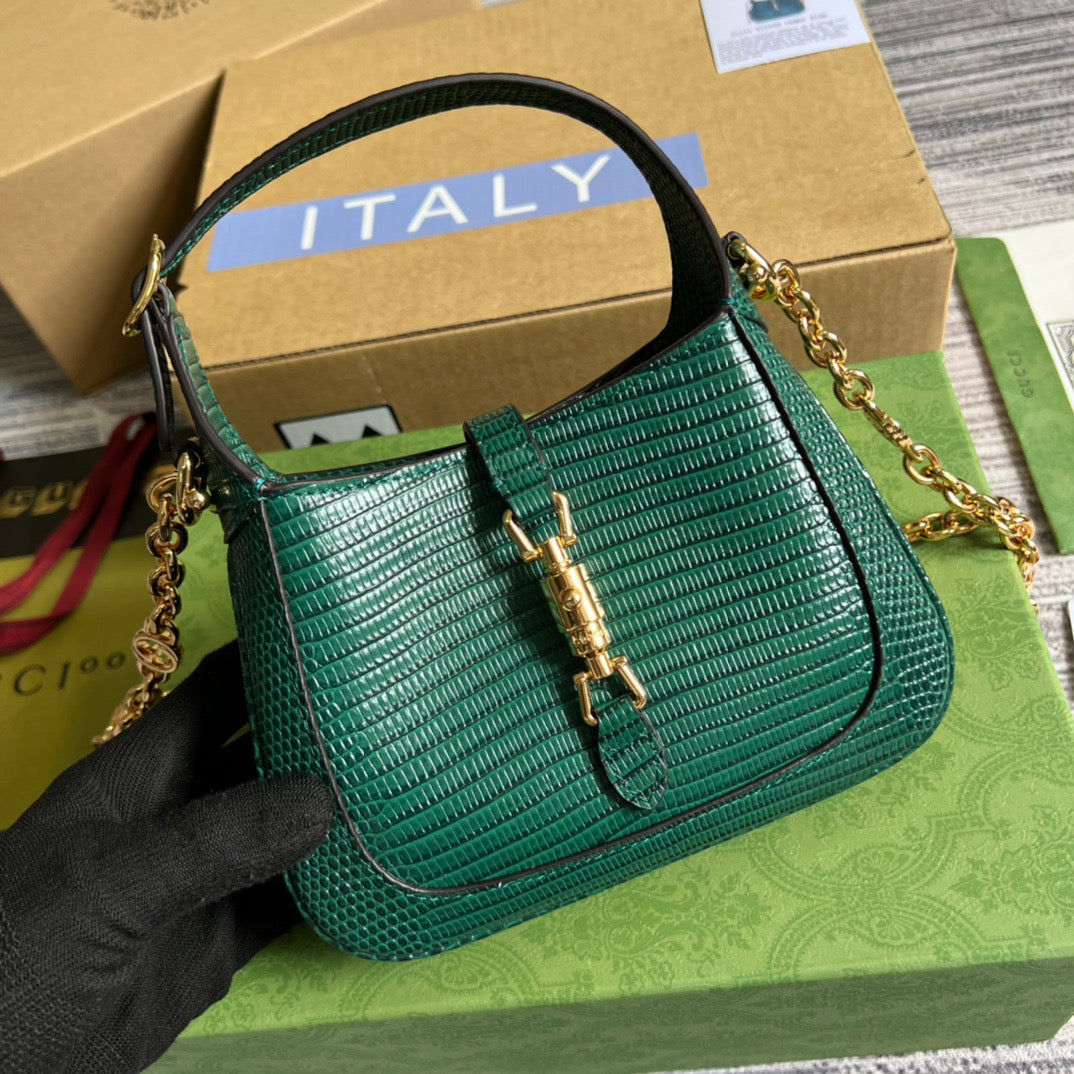 gg Jackie Lizard , ’s Green Mini Bag
