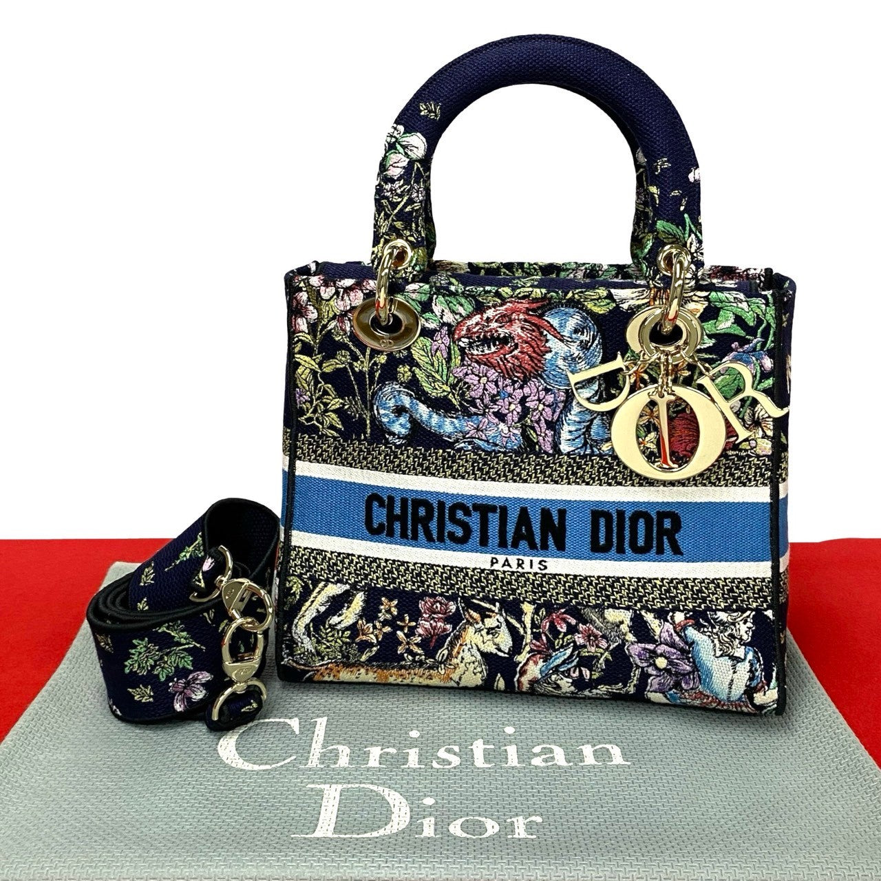 Dior Christian Lady 2Way Shoulder Bag Canvas