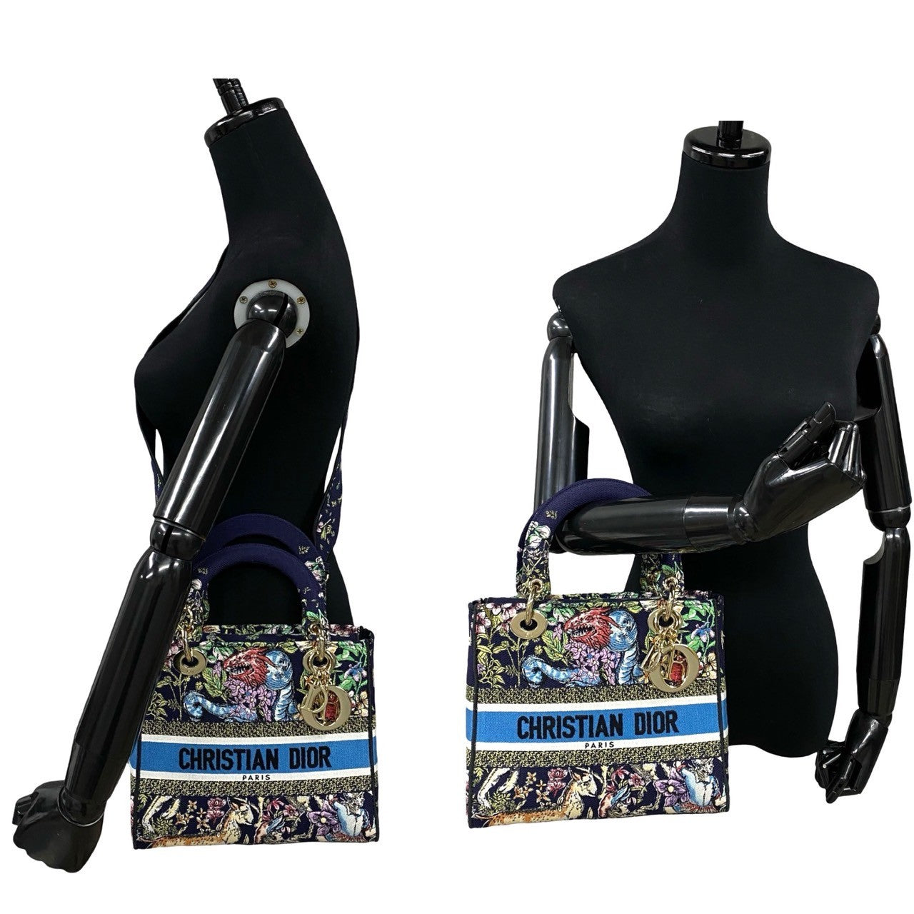 Dior Christian Lady 2Way Shoulder Bag Canvas